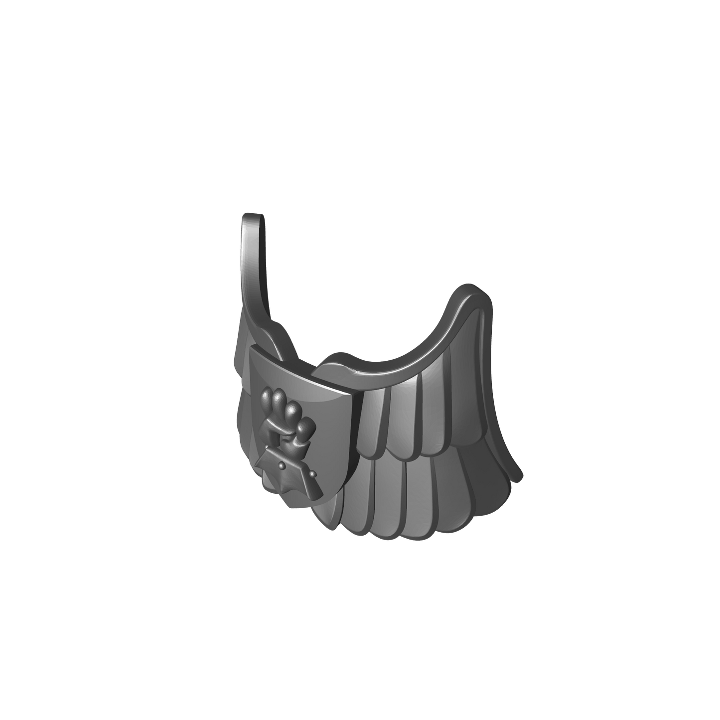 Monarchs Fist Warrior Order Captain Shin Guard Decal compatible with McFarlane Toys 7-inch 1:12 scale armored action figures custom raised resin 3D armor emblem