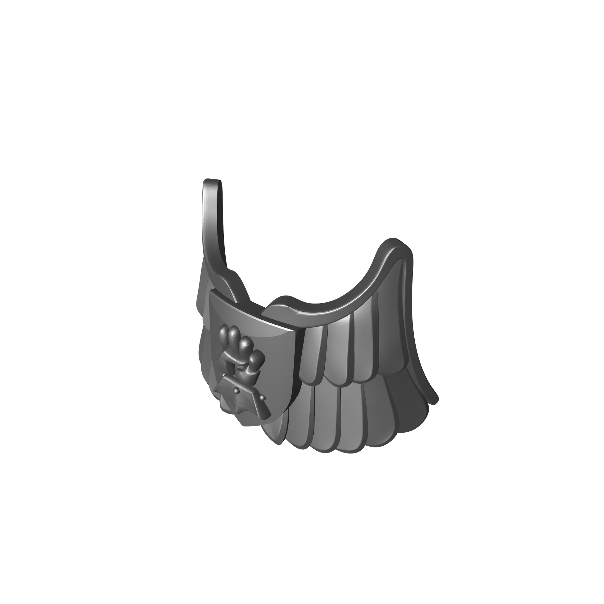 Monarchs Fist Warrior Order Captain Shin Guard Decal compatible with McFarlane Toys 7-inch 1:12 scale armored action figures custom raised resin 3D armor emblem