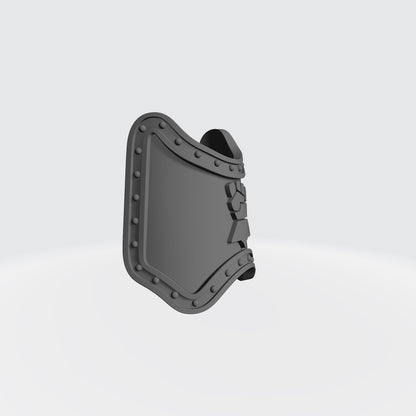Monarchs Fist Warrior Order Shin Guard with Rivets compatible with McFarlane Toys 7-inch 1:12 scale armored action figures custom resin replacement armor