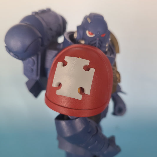 Battlefield Role Veteran Shoulder Pad Decal for McFarlane Toys Space Marine Action Figures Custom Part