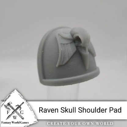 Raven Guard Shrike MK IV Right Shoulder Pad with Raven Skull for McFarlane Toys Space Marine Action Figures