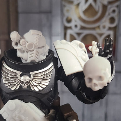 Custom Skulls with Chain for McFarlane Toys Grimdark Marine 1:12th Scale Action Figures