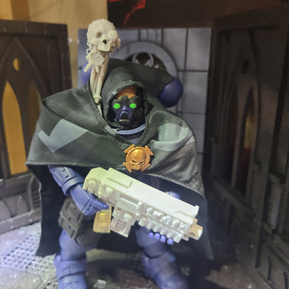 Servo Skull with Auspex and Inquisition Icon compatible with McFarlane Toys and G. I. Joe Classified Action Figures