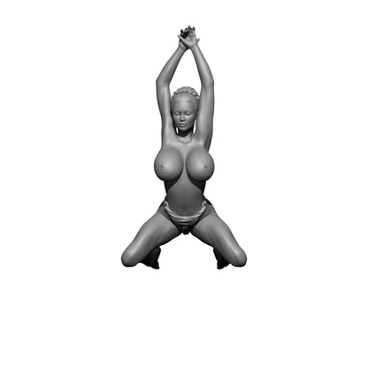Human Female Captive Sorceress Topless in Thong Bikini - 32mm or 54mm Scale Miniatures