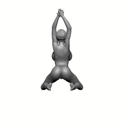 Human Female Captive Sorceress Topless in Thong Bikini - 32mm or 54mm Scale Miniatures