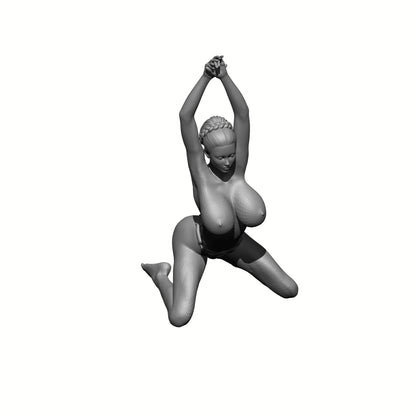 Human Female Captive Sorceress Topless in Thong Bikini - 32mm or 54mm Scale Miniatures