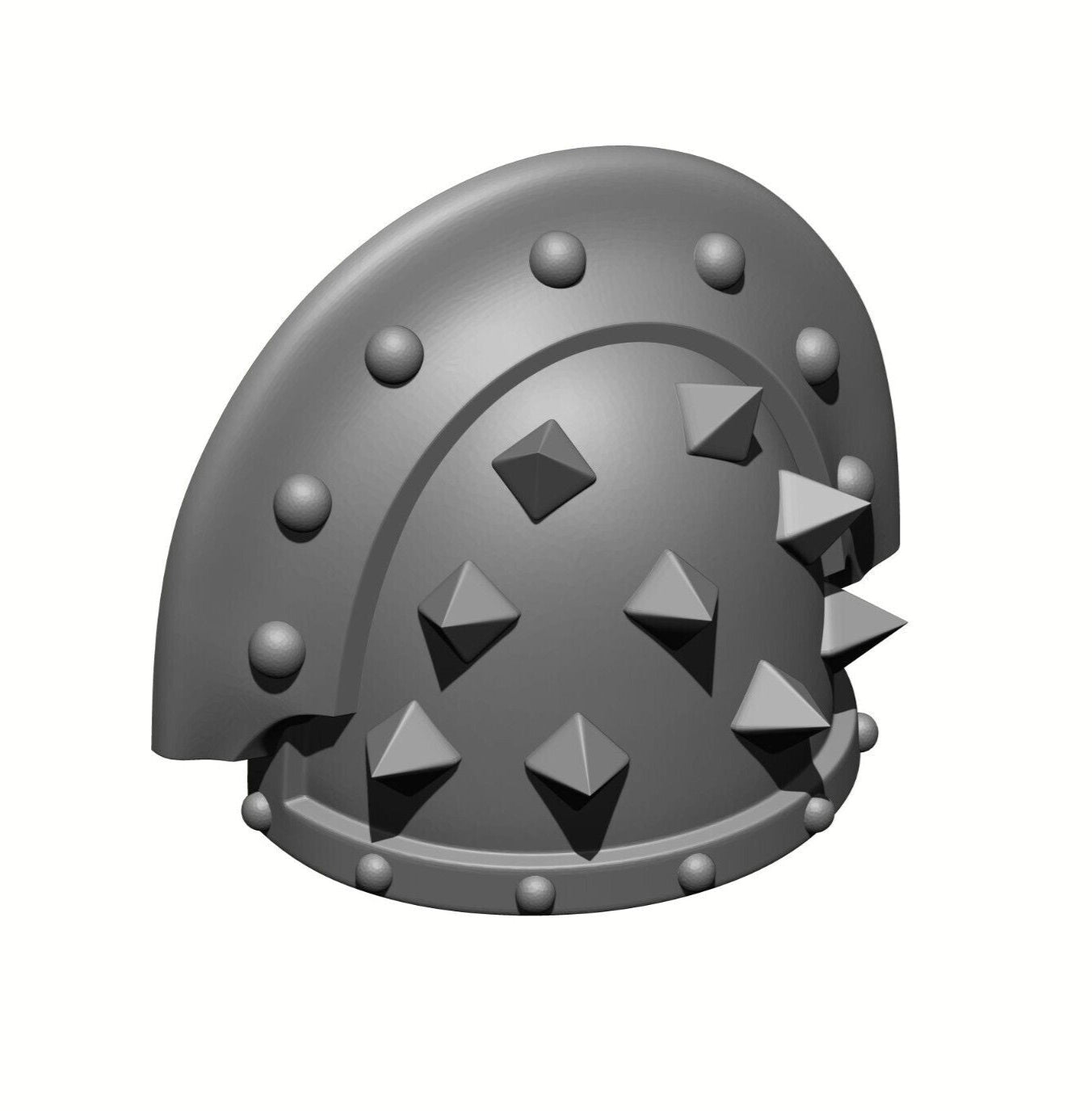 Space Marine Shoulder Pad MKIII with Large Pyramid Spikes V12 for McFarlane Toys Grimdark Marine Action Figures Custom 1:12th Scale Pauldron