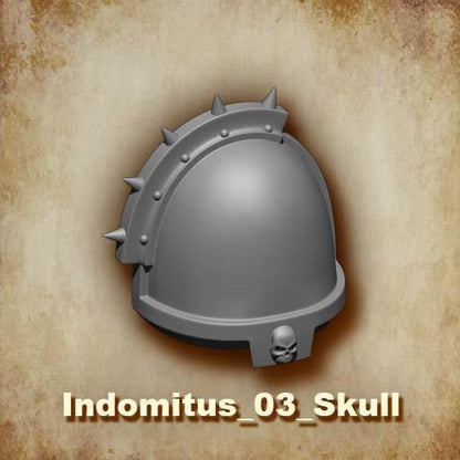 Custom Designed Indomitus Shoulder Pads for McFarlane Toys Space Marines compatible with 1:12 Scale Action Figures Custom Pauldron Parts