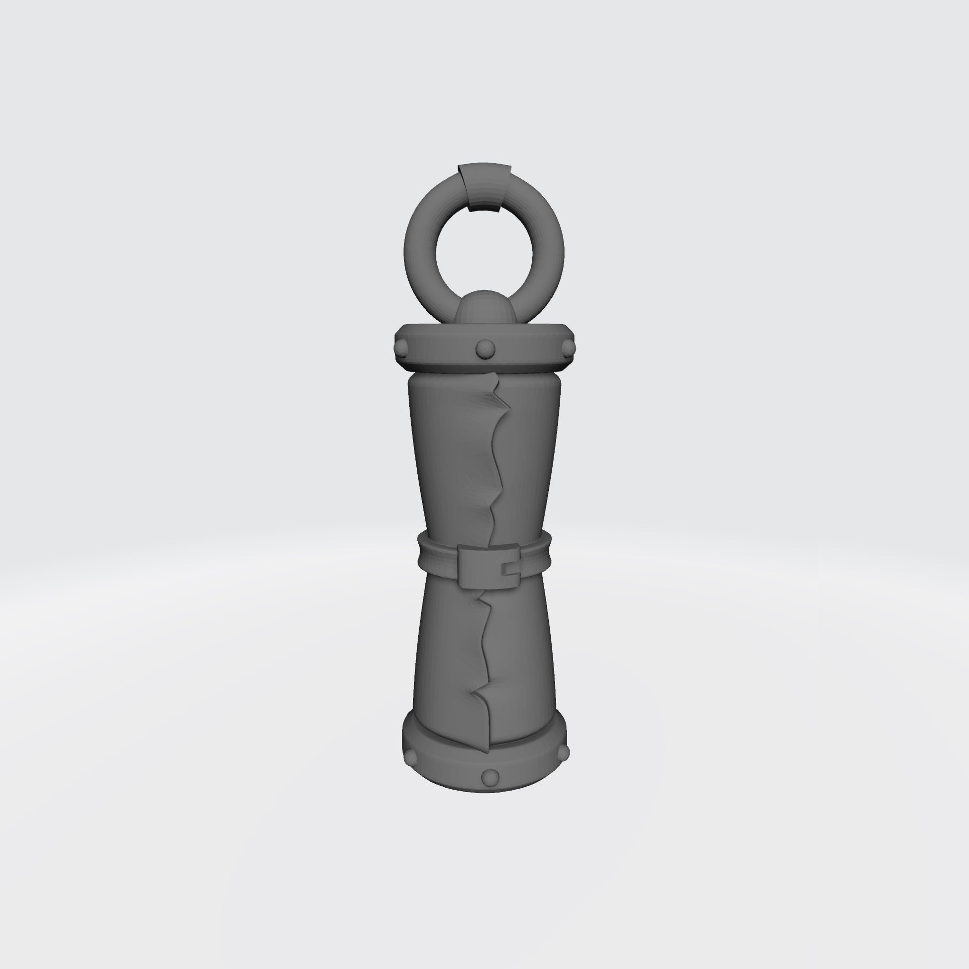 Talisman Scroll custom resin belt relic armor accessory compatible with McFarlane Toys 7-inch 1:12 scale armored action figures.