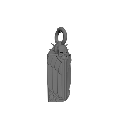 Talisman Winged Sarcophagus custom resin belt relic armor accessory compatible with McFarlane Toys 7-inch 1:12 scale armored action figures.