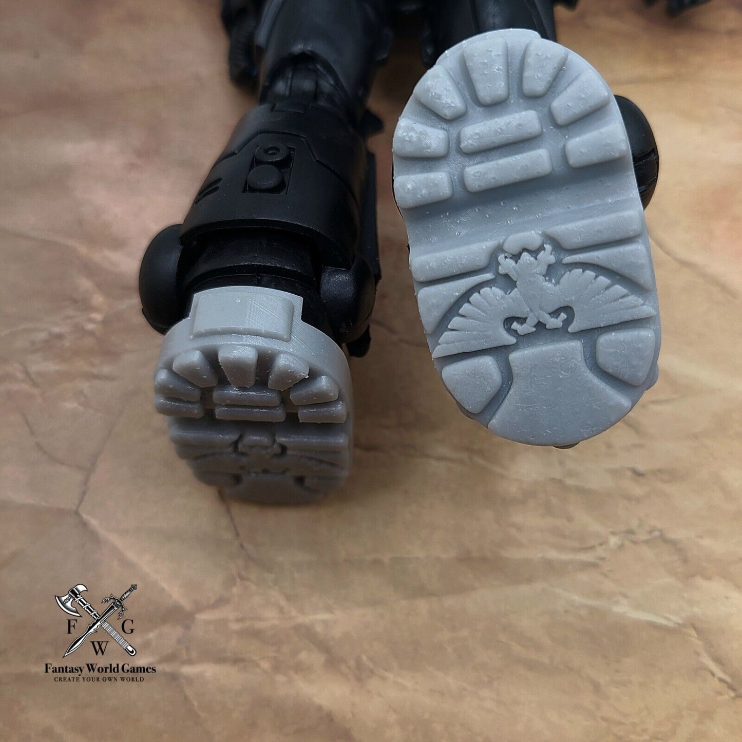 Two (2) Armor - Mag Boot Extension with an Eagle Embedded in the sole