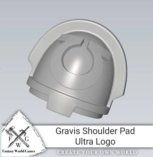 Ultramarines Shoulder Pad for Gravis Armor Captain McFarlane Toys Space Marine Action Figures