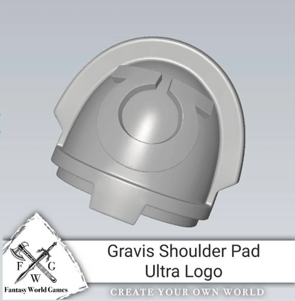 Ultramarines Shoulder Pad for Gravis Armor Captain McFarlane Toys Space Marine Action Figures