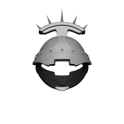 Veteran Captain Type 10 Armor Cowl V2 with skull detail compatible with McFarlane Toys 7-inch 1:12 scale armored action figures