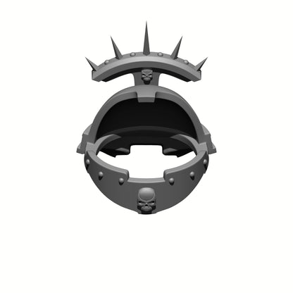 Veteran Captain Type 10 Armor Cowl V2 with skull detail compatible with McFarlane Toys 7-inch 1:12 scale armored action figures