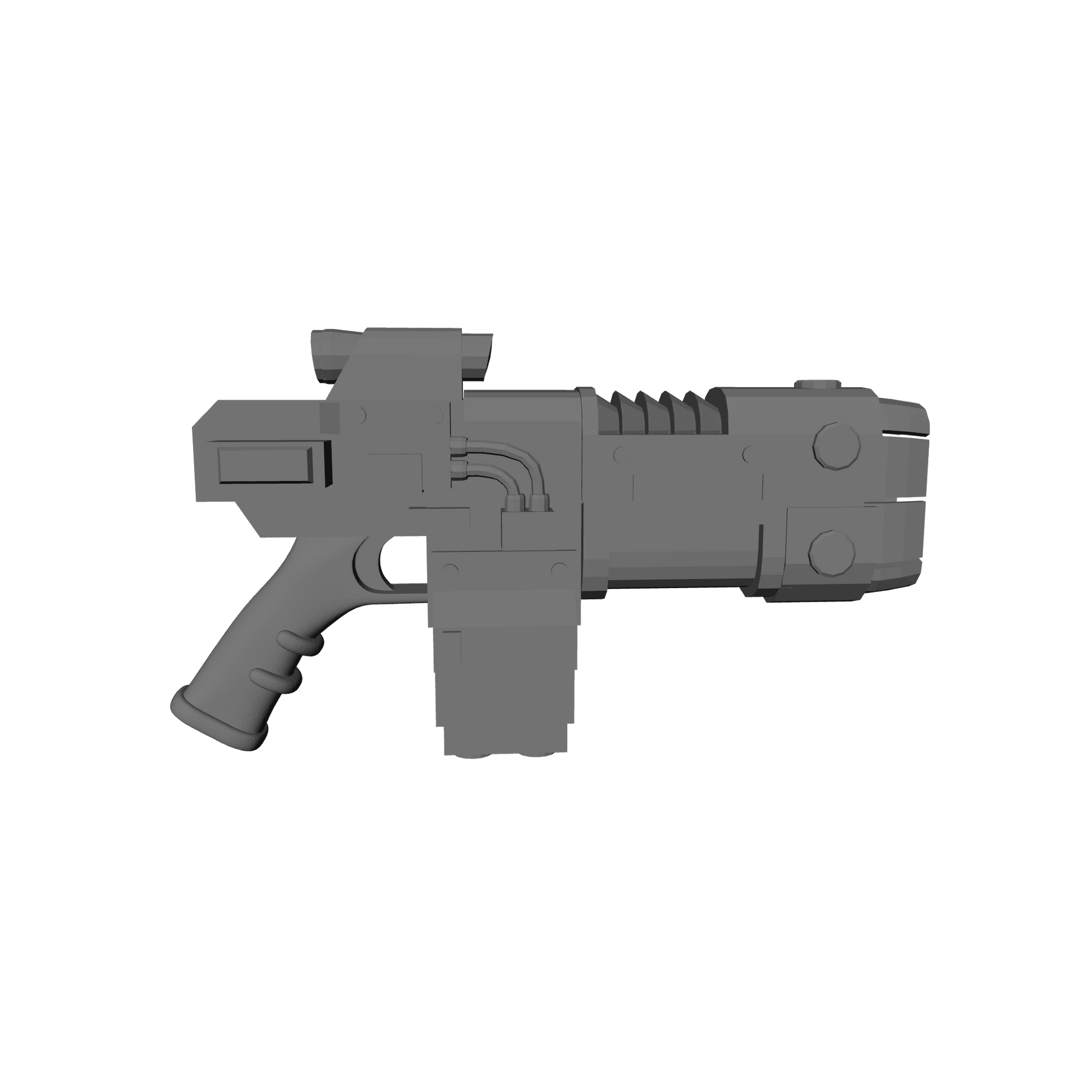 Volksun Pistol Type 1 custom resin energy sidearm compatible with McFarlane Toys 7-inch 1:12 scale armored action figures.