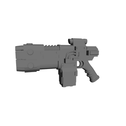 Volksun Pistol Type 1 custom resin energy sidearm compatible with McFarlane Toys 7-inch 1:12 scale armored action figures.