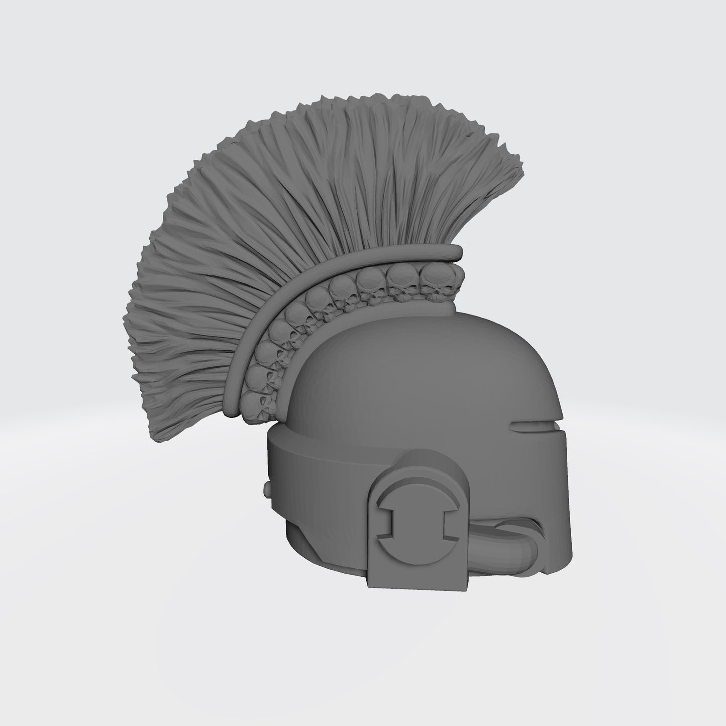 Warborn Type 7 Mohawk Skull Helmet V2 compatible with McFarlane Toys 7-inch 1:12 scale armored action figures custom resin replacement helmet with skull accents and breathing tubes