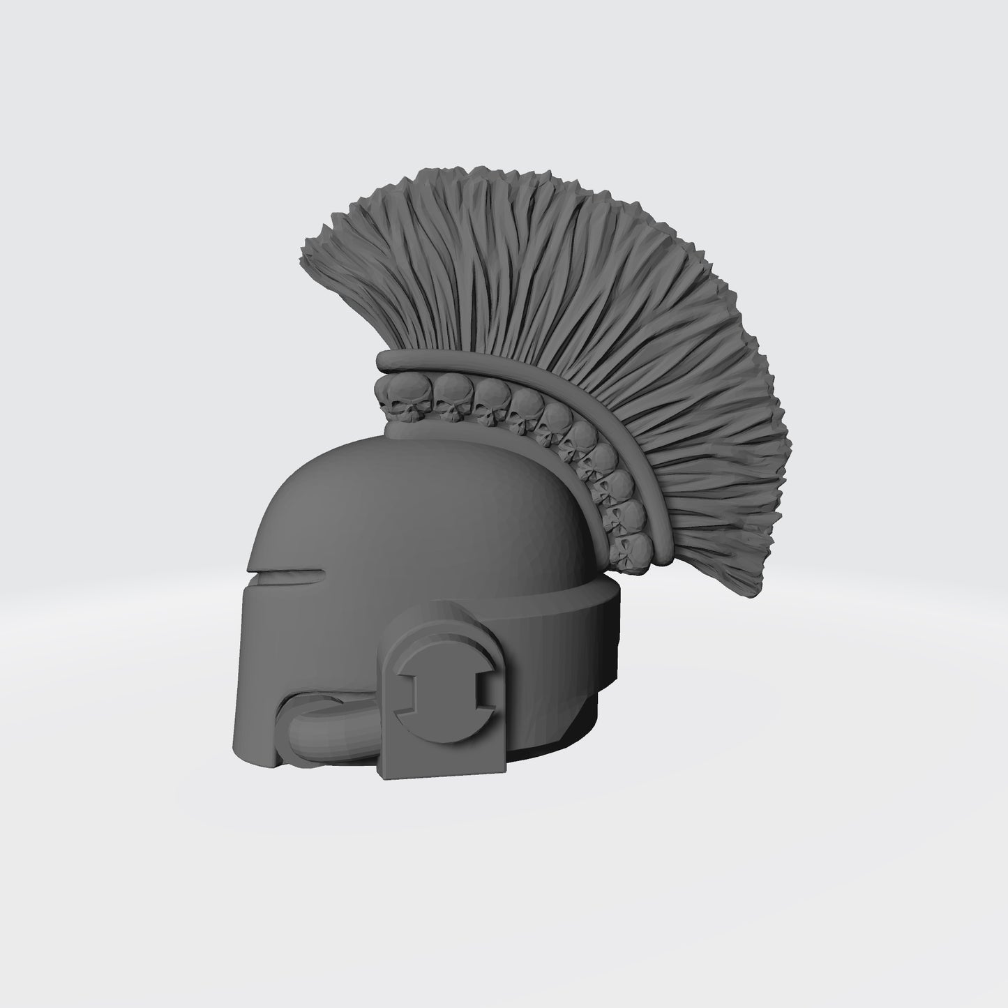 Warborn Type 7 Mohawk Skull Helmet V2 compatible with McFarlane Toys 7-inch 1:12 scale armored action figures custom resin replacement helmet with skull accents and breathing tubes