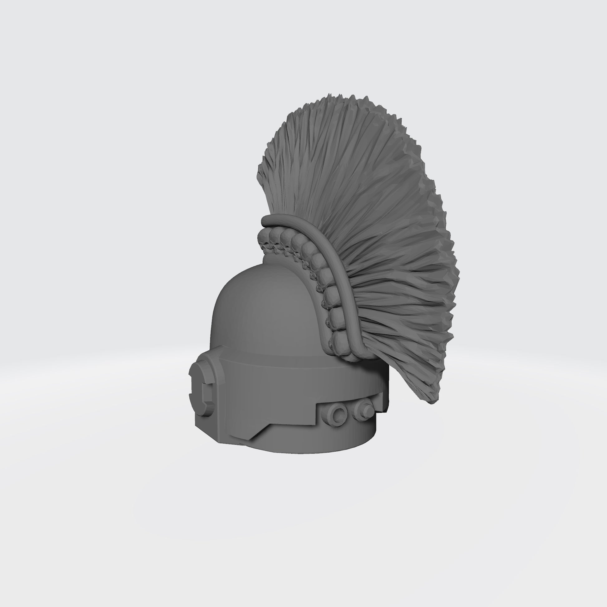 Warborn Type 7 Mohawk Skull Helmet V2 compatible with McFarlane Toys 7-inch 1:12 scale armored action figures custom resin replacement helmet with skull accents and breathing tubes