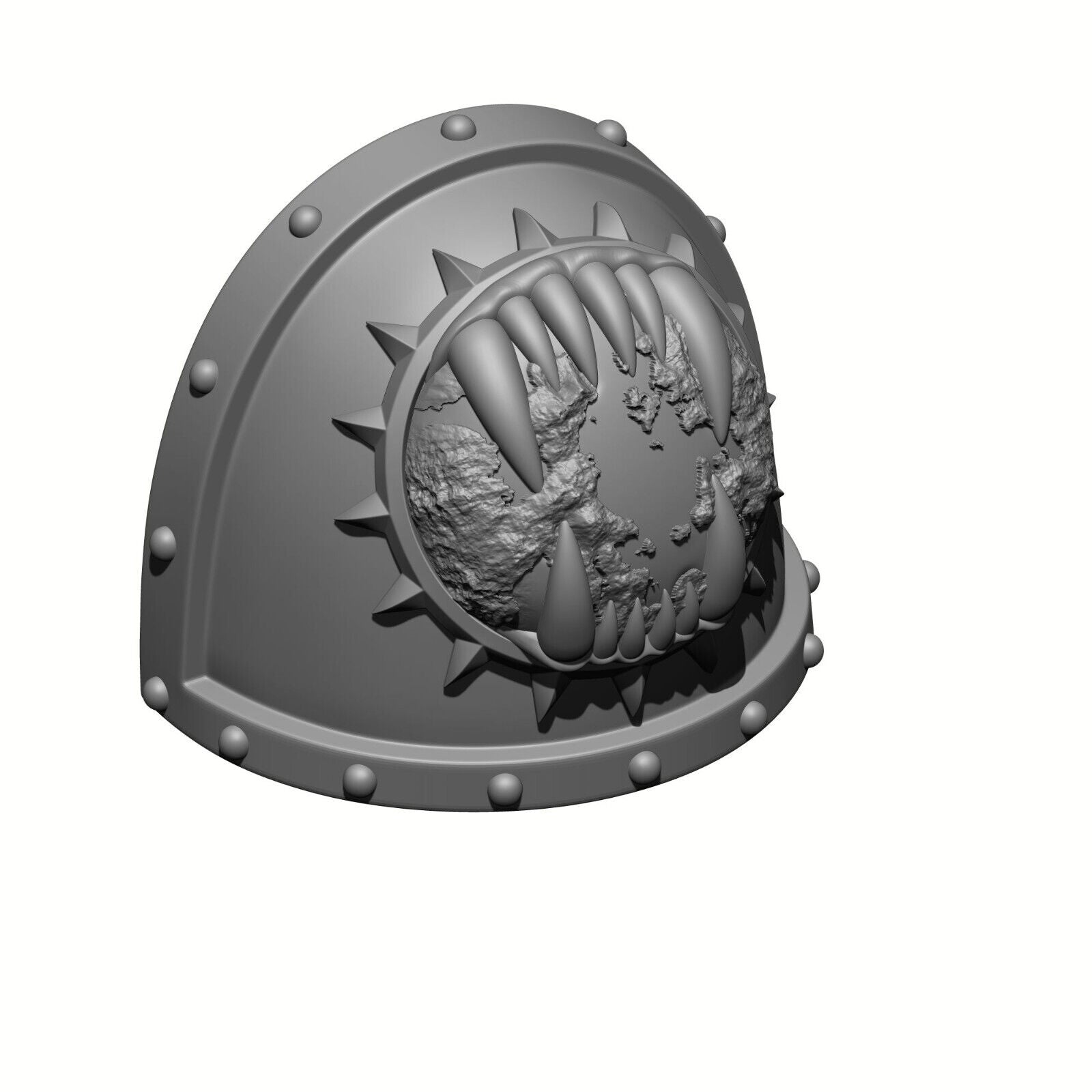 World Eaters Chapter Legion MKVII Shoulder Pad - Planet with Teeth Compatible with McFarlane Space Marine Action Figures