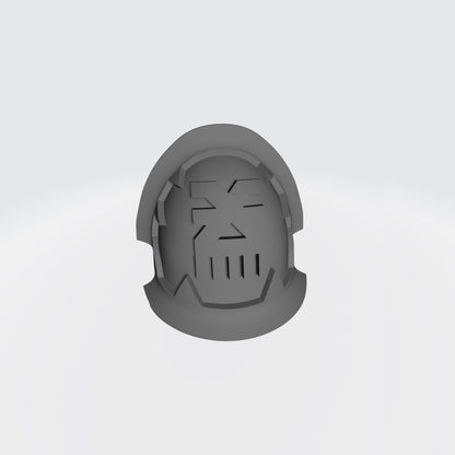 World Eaters Khorne Legions Shoulder Pad MKVII Abhorrent Variant Notched Vambrance Thin Double Compatible with McFarlane Toys Space Marines
