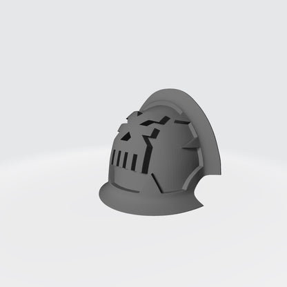 World Eaters Khorne Legions Shoulder Pad MKVII Abhorrent Variant Notched Vambrance Thin Double Compatible with McFarlane Toys Space Marines