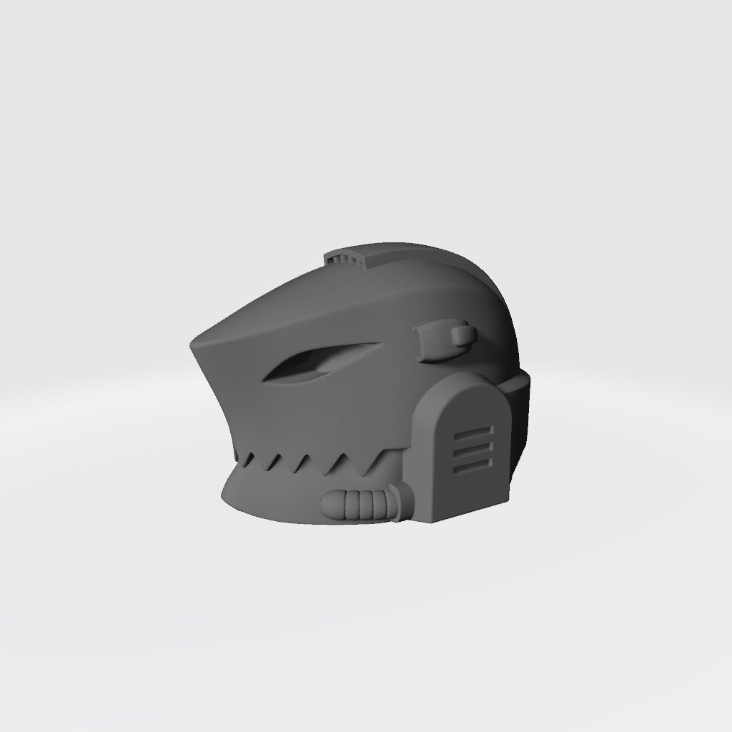 Abyssal Shark Warrior Order resin helmet head swap accessory compatible with McFarlane 7-inch armored action figures