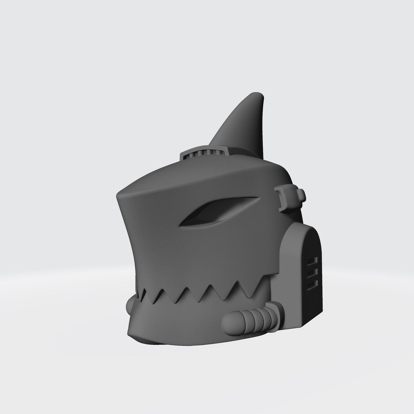 Abyssal Shark Warrior Order helmet with fin resin head swap compatible with McFarlane 7-inch armored action figures