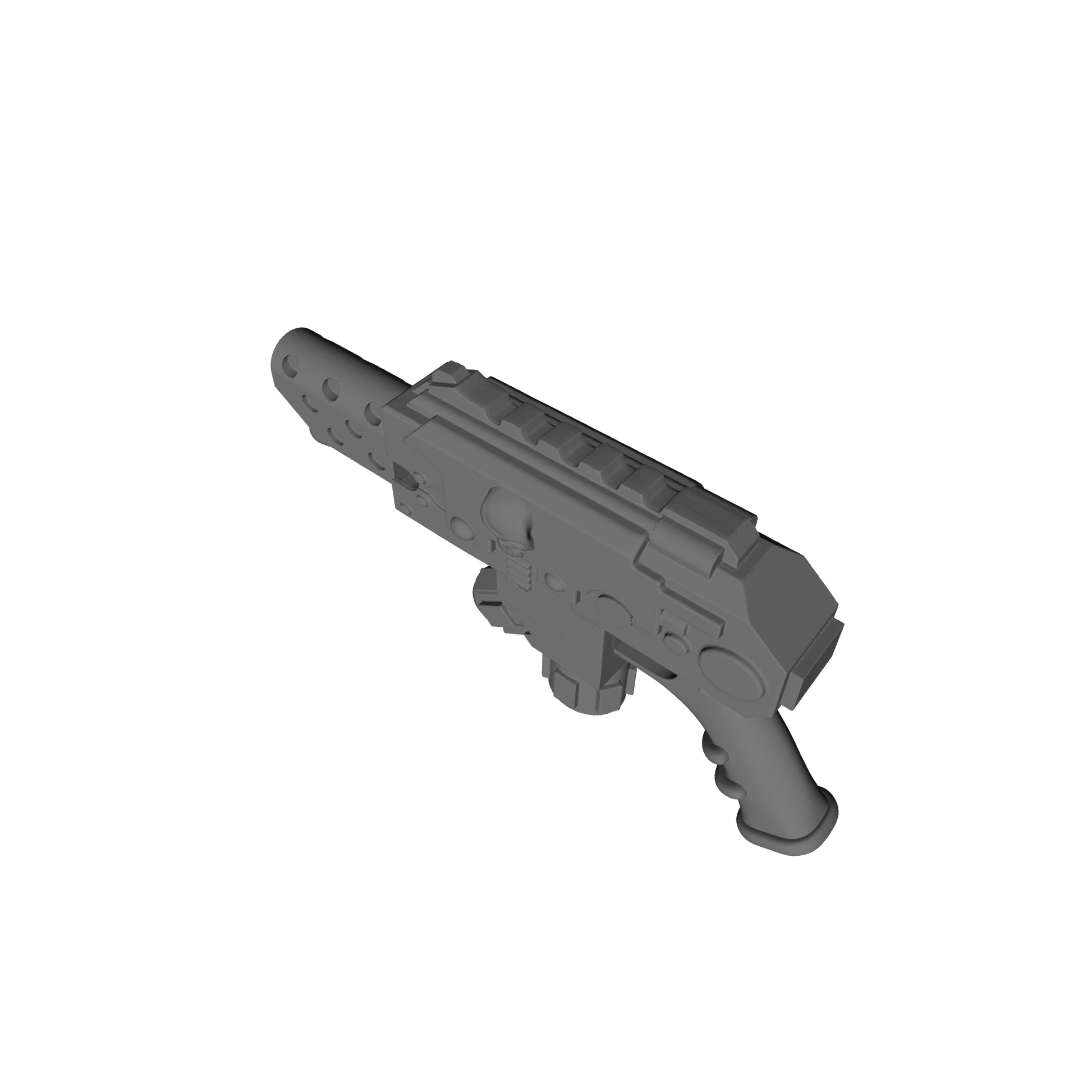 Abyssal Shark Warrior Order Pyre-Flamer resin weapon accessory with shark tooth and skull details compatible with McFarlane 7-inch armored action figures