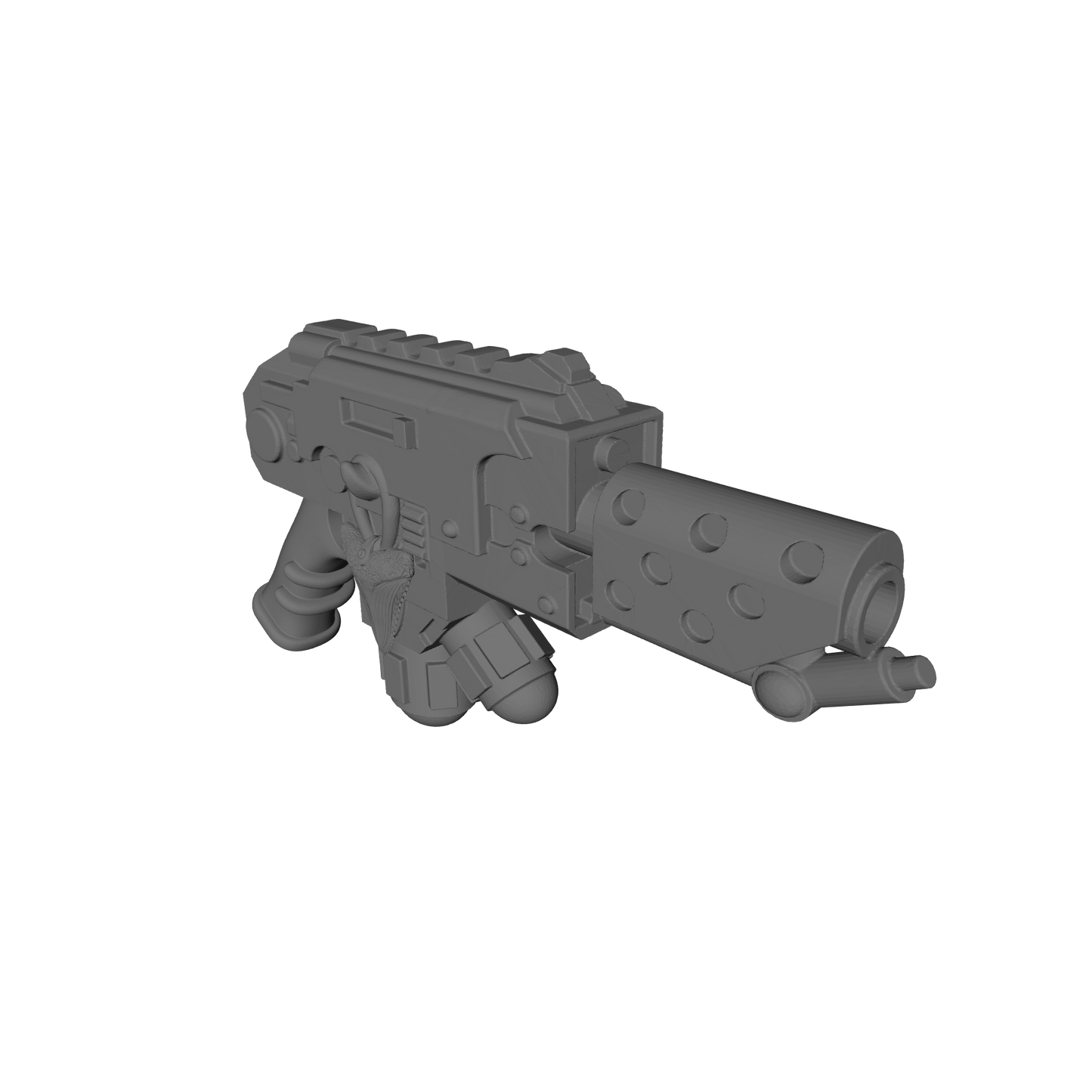 Abyssal Shark Warrior Order Pyre-Flamer resin weapon accessory with shark tooth and skull details compatible with McFarlane 7-inch armored action figures