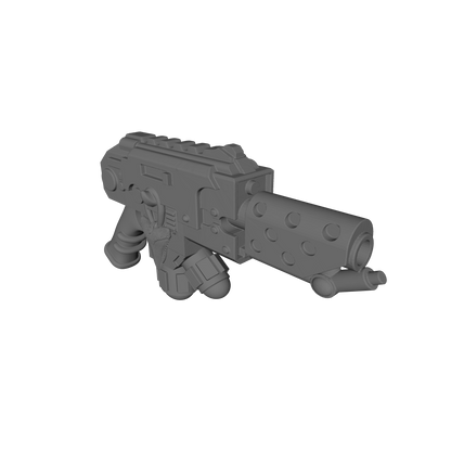 Abyssal Shark Warrior Order Pyre-Flamer resin weapon accessory with shark tooth and skull details compatible with McFarlane 7-inch armored action figures