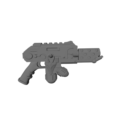 Abyssal Shark Warrior Order Pyre-Flamer resin weapon accessory with shark tooth and skull details compatible with McFarlane 7-inch armored action figures