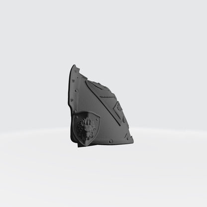 Angels Grimm Warrior Order The First Lion Left Shoulder Pad compatible with McFarlane Toys 7-inch armored action figures custom resin pauldron