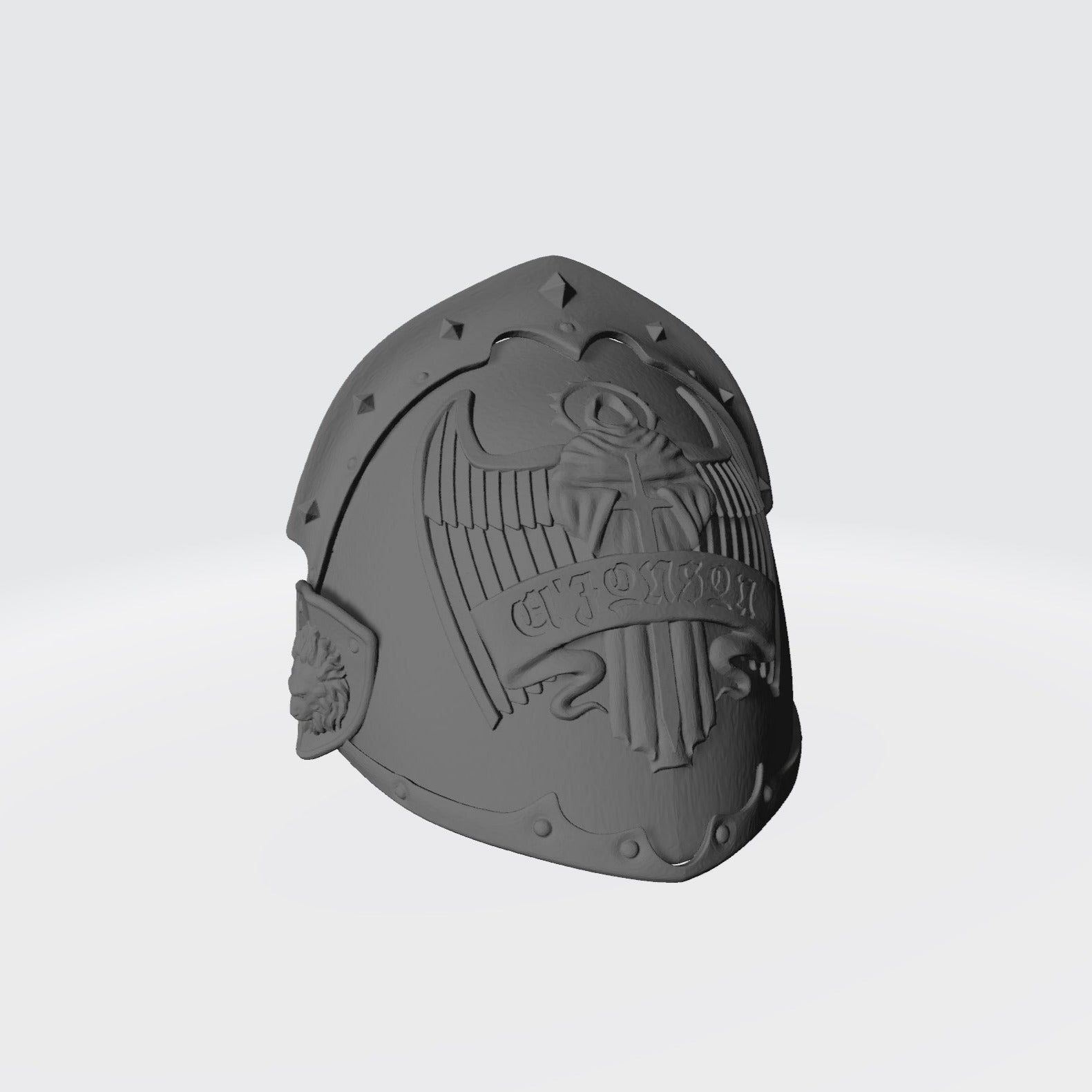 Angels Grimm Warrior Order The First Lion Left Shoulder Pad compatible with McFarlane Toys 7-inch armored action figures custom resin pauldron