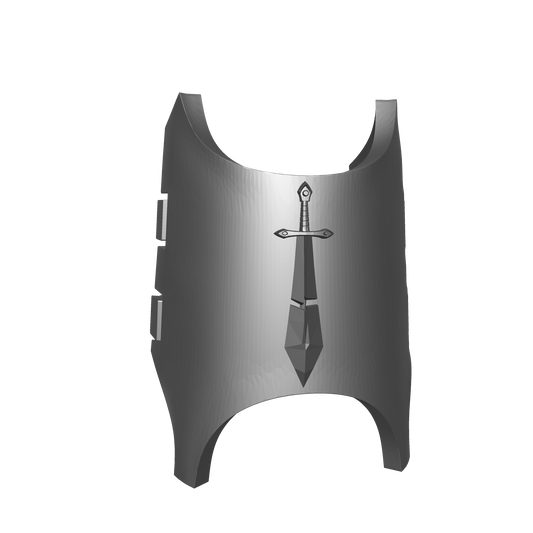 Angels Grimm Warrior Order Shin Guard with Clamps and Broken Sword compatible with McFarlane Toys 7-inch armored action figures custom resin armor