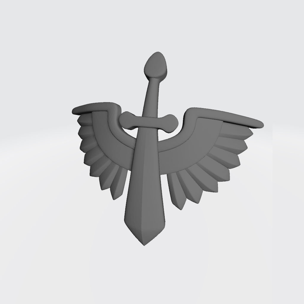 Angels Grimm Warrior Order Shoulder Pad Decal V2 resin insignia compatible with McFarlane 1:12 scale armored action figures