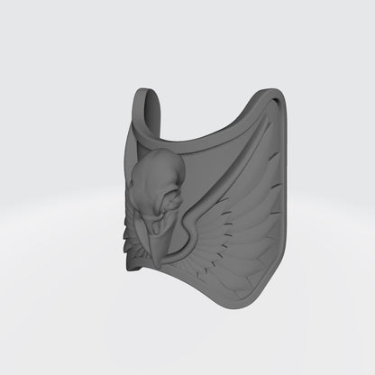 Raven Warrior Order Shin Guard with Raven Skull custom resin armor accessory compatible with McFarlane Toys 1:12 scale figures