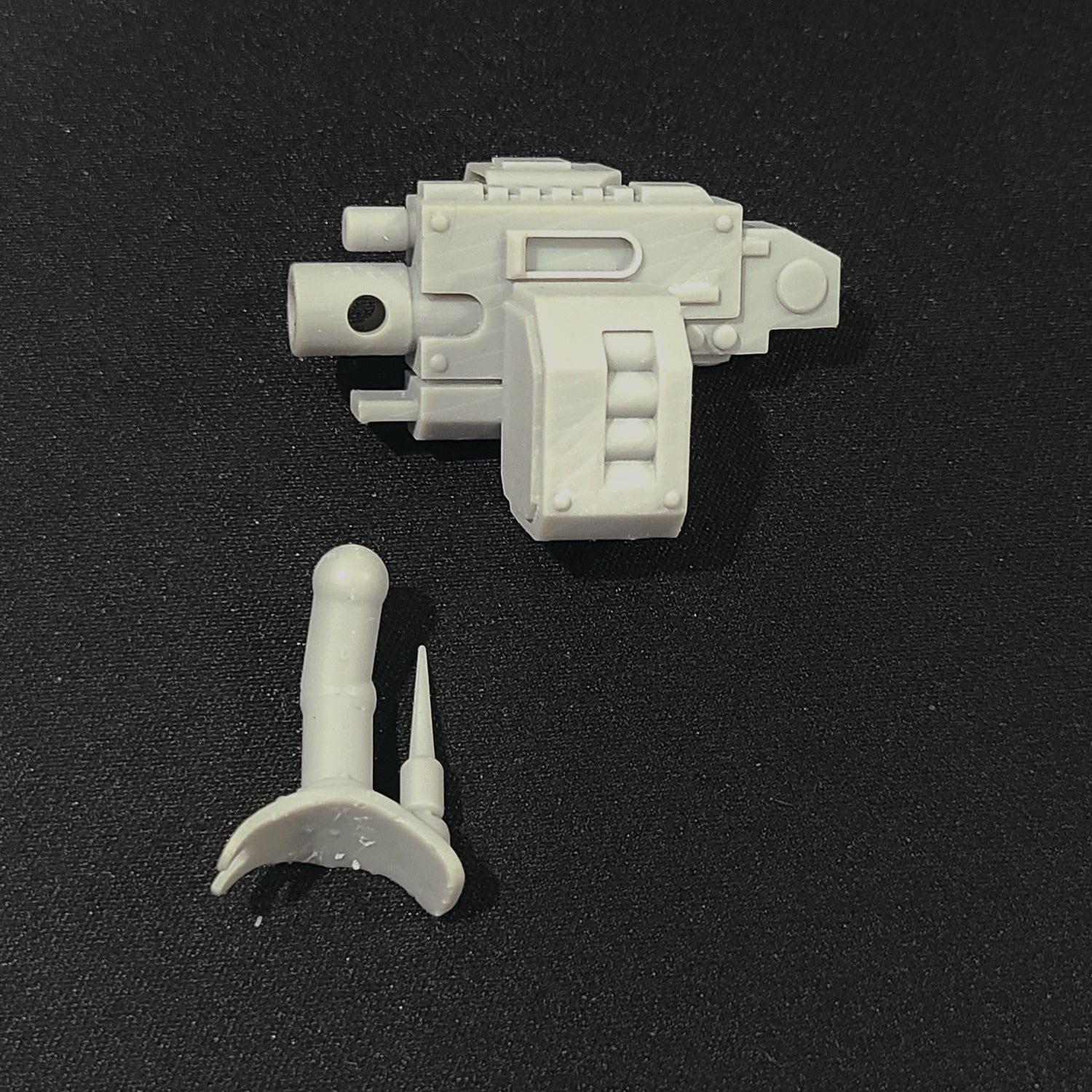 Backpack Mounted Heavy Cannon resin weapon upgrade compatible with McFarlane Toys 1:12 scale armored action figures