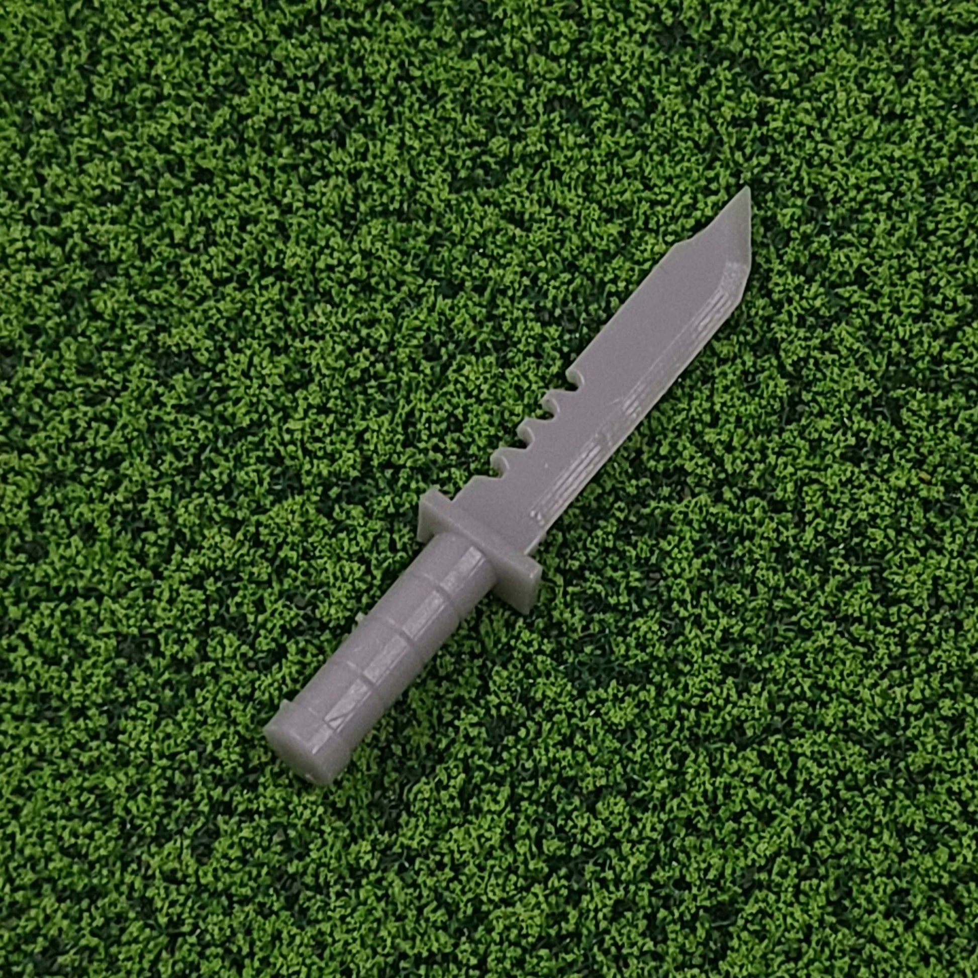 Battle Brother Combat Knife with optional sheath custom resin melee weapon compatible with McFarlane Toys 1:12 scale armored action figures.