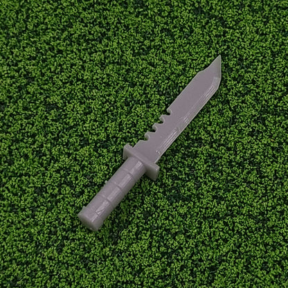 Battle Brother Combat Knife with optional sheath custom resin melee weapon compatible with McFarlane Toys 1:12 scale armored action figures.