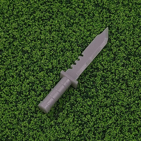 Battle Brother Combat Knife with optional sheath custom resin melee weapon compatible with McFarlane Toys 1:12 scale armored action figures.