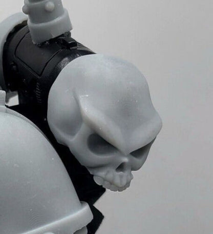 Big Skull Backpack and Knee Pad Accessory compatible with McFarlane Toys 7-inch armored action figures custom resin armor upgrade