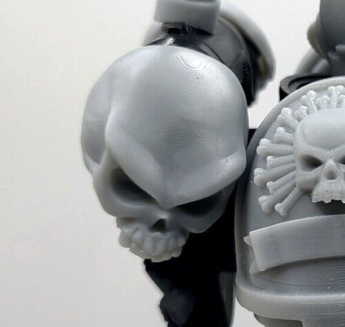 Big Skull Backpack and Knee Pad Accessory compatible with McFarlane Toys 7-inch armored action figures custom resin armor upgrade