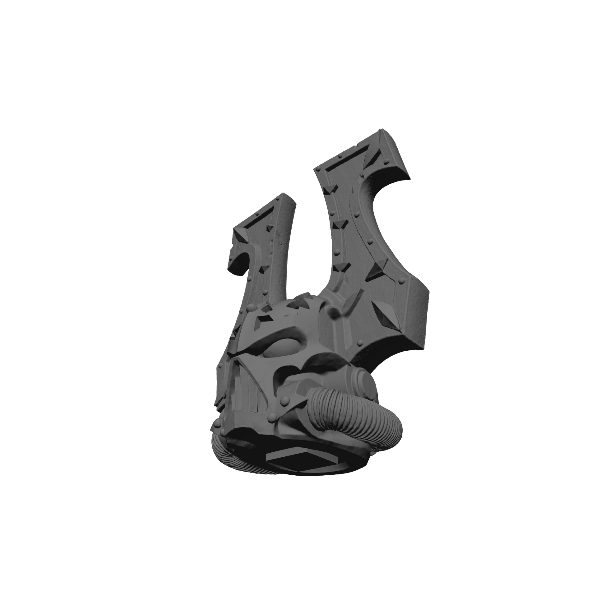 Bloodfang Warrior Order Blood Hunter Helmet V3 compatible with McFarlane Toys 7-inch armored action figures.