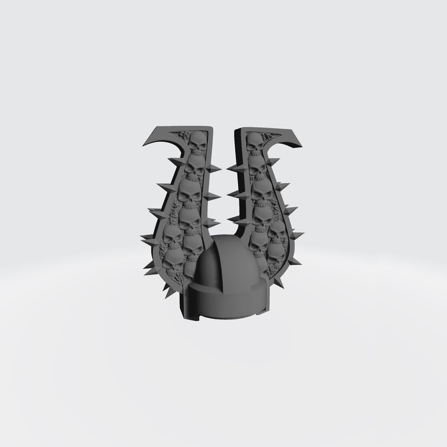 Bloodfang Warrior Order Blood Hunter Skull Helmet compatible with McFarlane Toys 7-inch armored action figures.
