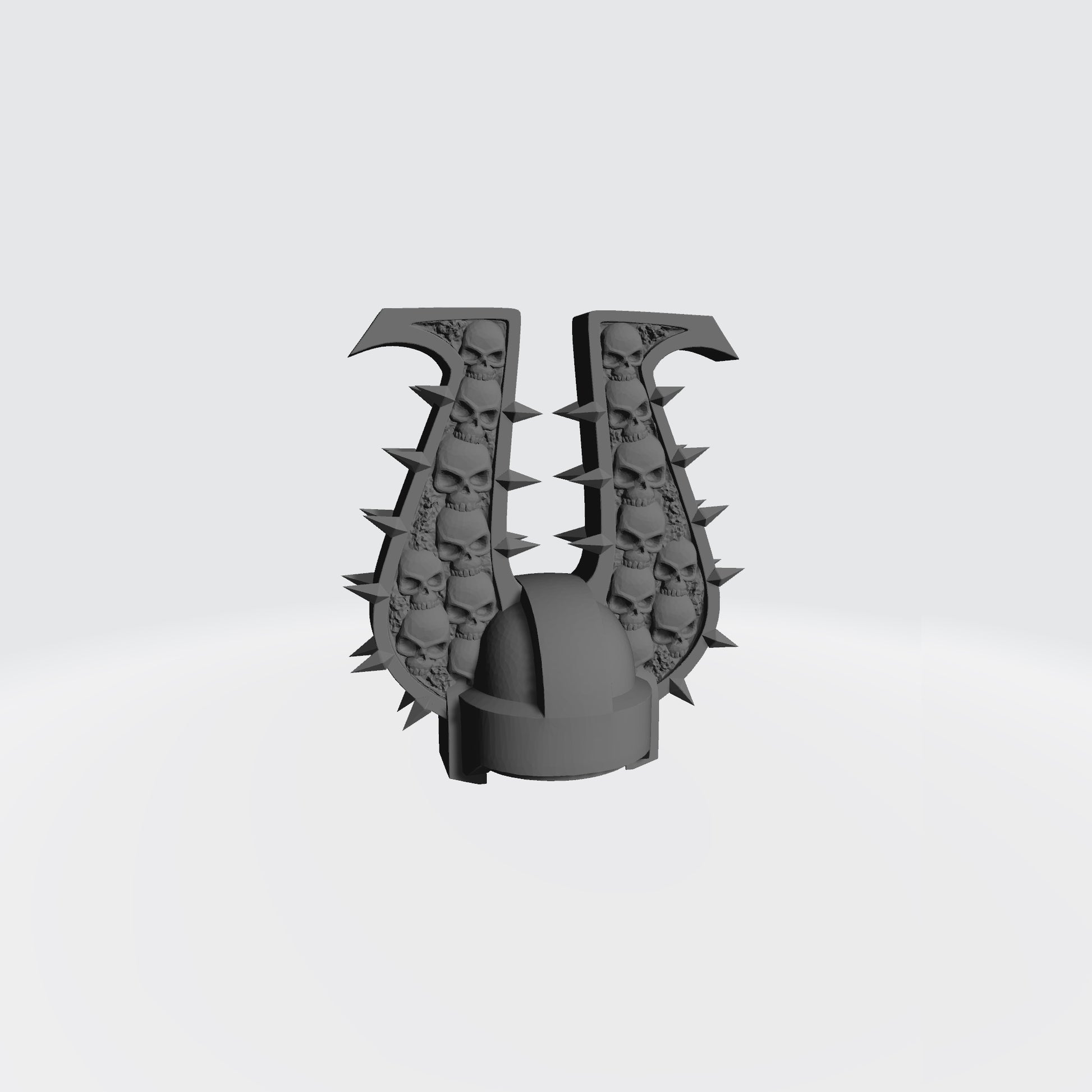 Bloodfang Warrior Order Blood Hunter Skull Helmet compatible with McFarlane Toys 7-inch armored action figures.