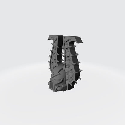 Bloodfang Warrior Order Blood Hunter Skull Helmet compatible with McFarlane Toys 7-inch armored action figures.
