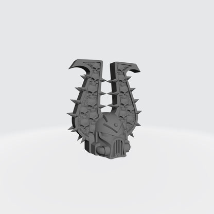 Bloodfang Warrior Order Blood Hunter Skull Helmet compatible with McFarlane Toys 7-inch armored action figures.