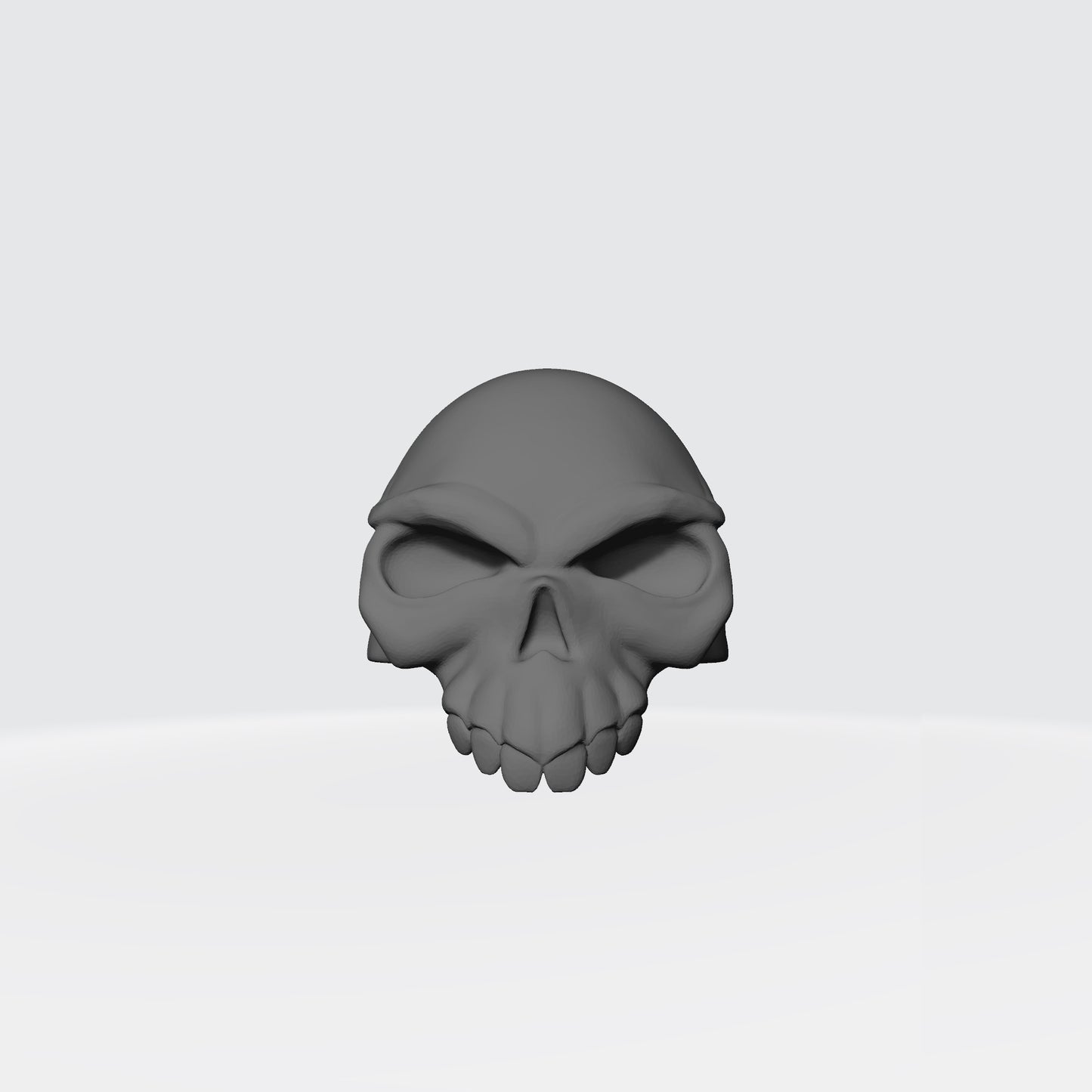Bloodfang Warrior Order Large Full Skull Shoulder Pad resin upgrade compatible with McFarlane Toys 7-inch armored action figures by Fantasy World Games.